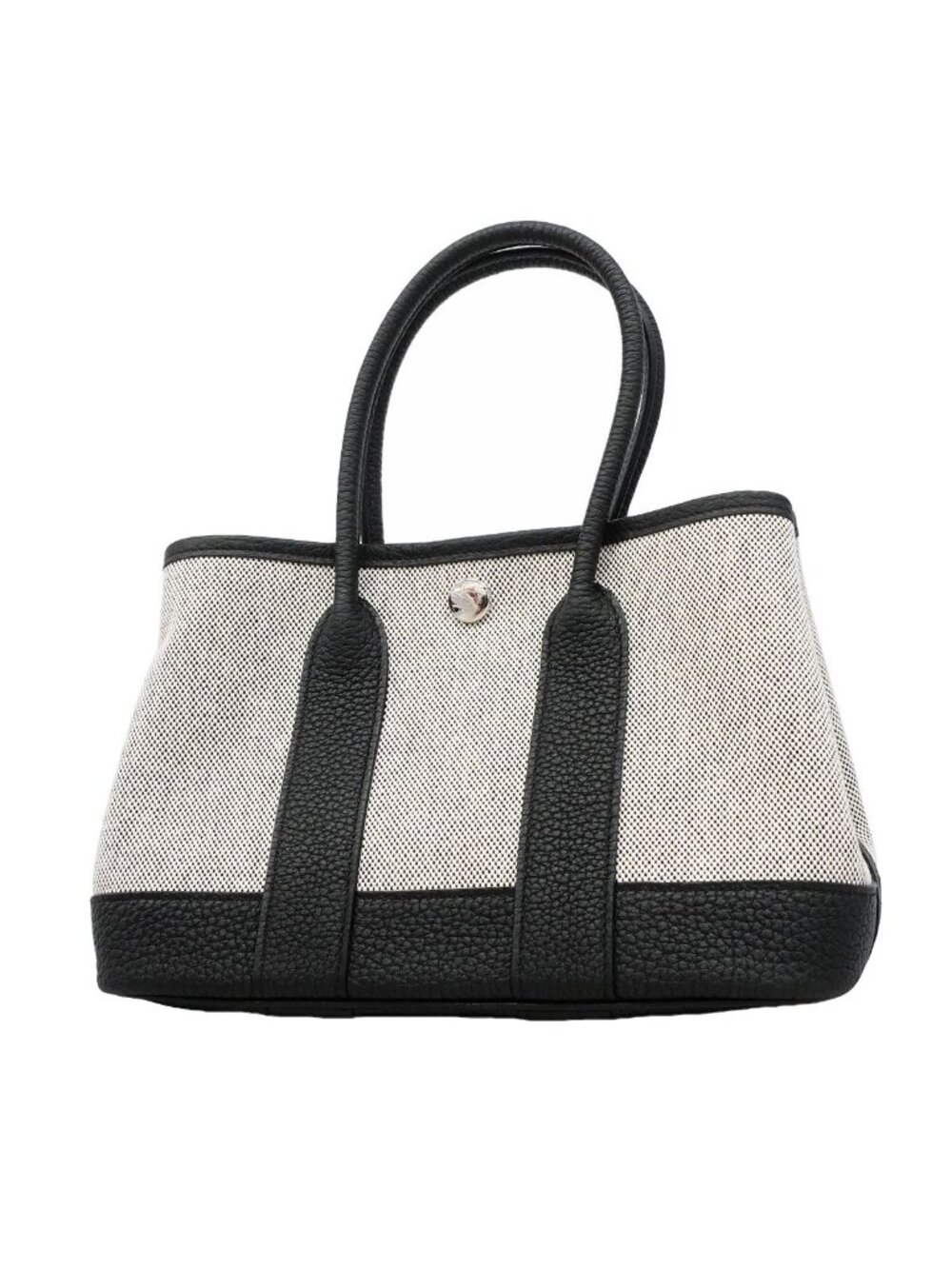 Hermes Tote Bag Neo Garden 23 Toile H Black Silver